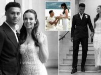 Aston Villa ace Ollie Watkins marries fiancee Ellie Alderson at lavish wedding – after England star proposed during stunning Lake Como holiday