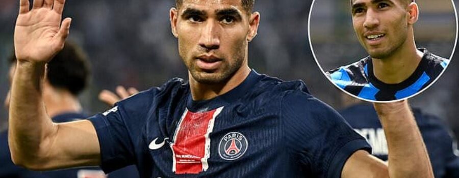 Fans shocked by Achraf Hakimi’s surprise act after scoring in the Champions League final