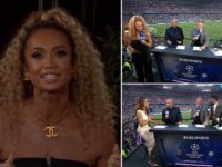 Kate Abdo stuns Thierry Henry and Micah Richards with shock exit live on air during CBS Sports’ Champions League final coverage – before being replaced by new presenter