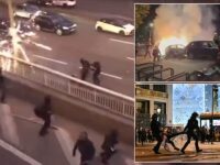 ‘Savage’ PSG fans tear Paris apart following historic first Champions League with French riot police forced to tear gas supporters and make 131 arrest while the city of light BURNS