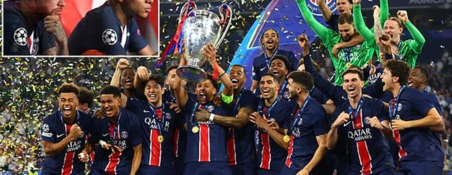 Kylian Mbappe and Neymar break their silence after former club PSG finally win the Champions League with rout of Inter Milan