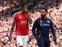 Man Utd handed injury nightmare as Leny Yoro limps off before Europa League final