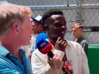 Bukayo Saka is called out for ‘arrogant’ interview behaviour at F1’s Barcelona Grand Prix as he breaks the golden rule of the grid walk