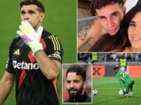 Man United ‘made contact’ with Aston Villa’s Emi Martinez, Argentina media claims… with Ruben Amorim in the market for a goalkeeper this summer after Andre Onana’s difficult season