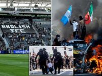 LA soccer fans unfurl anti-ICE banners as anti-Trump protestors ramp up violent clashes with riot police