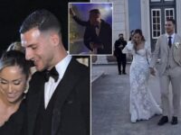 Man United defender Diogo Dalot shows off his dance moves as he ties the knot with his stunning partner Claudia Lopes at a lavish ceremony in 18th century Portuguese palace