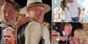 Arsenal legend is a surprise guest at Aaron Ramsdale’s wedding celebrations as he parties with goalkeeper’s wife Georgina