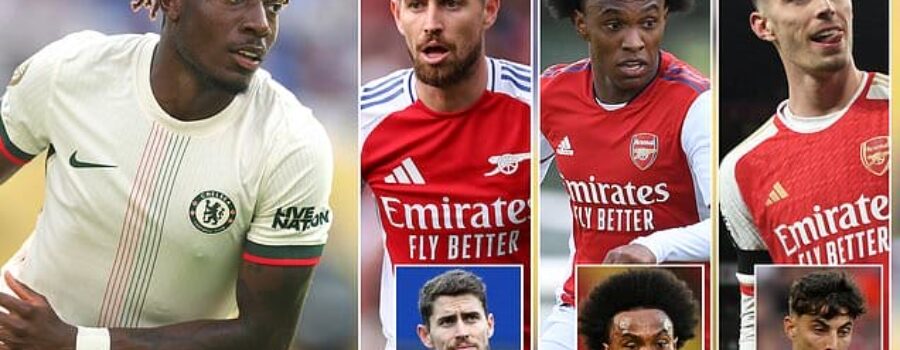 Noni Madueke is set to be the SIXTH Chelsea player to join Arsenal in just seven years – after raking in £142m for their cast-offs will the Blues be laughing to the bank again?