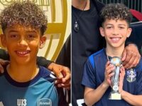 British boxing legend’s son joins ARSENAL as he takes next step in dream of ‘becoming the world’s best footballer’