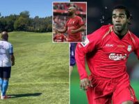 Forgotten Liverpool player stars in professional footgolf tournament… as he shares footage of stunning putt
