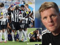 Newcastle star is taken off on stretcher after suffering worrying injury during preseason friendly – just weeks before new season kicks off