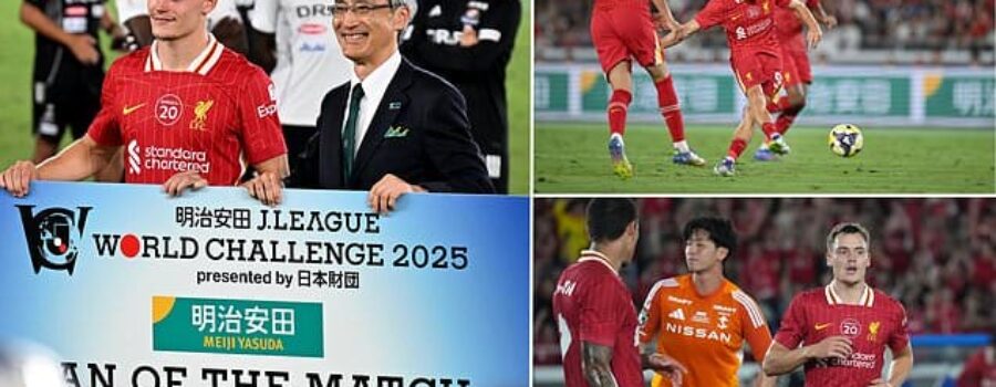 Florian Wirtz wins 1,000,000 Japanese Yen for claiming man of the match award in Liverpool’s 3-1 win over Yokohama