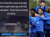 England international takes aim at ‘a bunch of low life’ burglars who robbed his London home – with ex-Premier League star now playing abroad