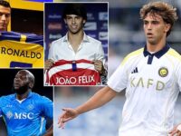 Joao Felix’s £26m Al-Nassr move makes him the fourth-most expensive star of all-time in combined transfer fees – but who tops the list with £345m? And where does Cristiano Ronaldo rank?
