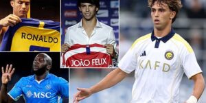 Joao Felix’s £26m Al-Nassr move makes him the fourth-most expensive star of all-time in combined transfer fees – but who tops the list with £345m? And where does Cristiano Ronaldo rank?