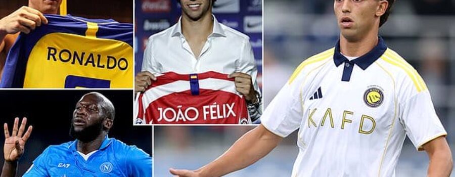 Joao Felix’s £26m Al-Nassr move makes him the fourth-most expensive star of all-time in combined transfer fees – but who tops the list with £345m? And where does Cristiano Ronaldo rank?
