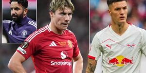 Rasmus Hojlund reacts to Benjamin Sesko’s imminent £74m move to Man United as deal raises serious questions over the Dane’s Old Trafford future