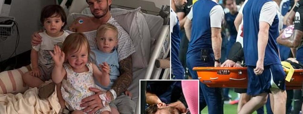 James Maddison shares emotional post from hospital after ACL surgery as Tottenham star opens up on ‘the lowest low’ of his career