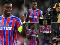 Marc Guehi flashes cheeky grin as he delivers pointed message to TV cameras after Crystal Palace’s European win amid Liverpool links