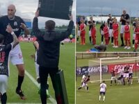 Meet the world’s TALLEST footballer ever – nearly a foot bigger than Peter Crouch – as former NBA star makes debut