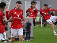 Wayne Rooney’s son Kai, 15, scores for Man United’s under-18s to complete 5-0 rout – while 14-YEAR-OLD wonderkid bags a double