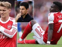Arsenal receive injury updates on Bukayo Saka and Martin Odegaard – after Mikel Arteta feared ‘significant’ blows following Leeds win